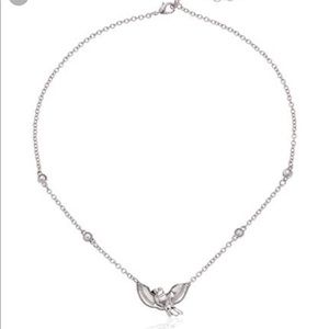 Lucky Brand Imitation Pearl-Bird Pendant Necklace